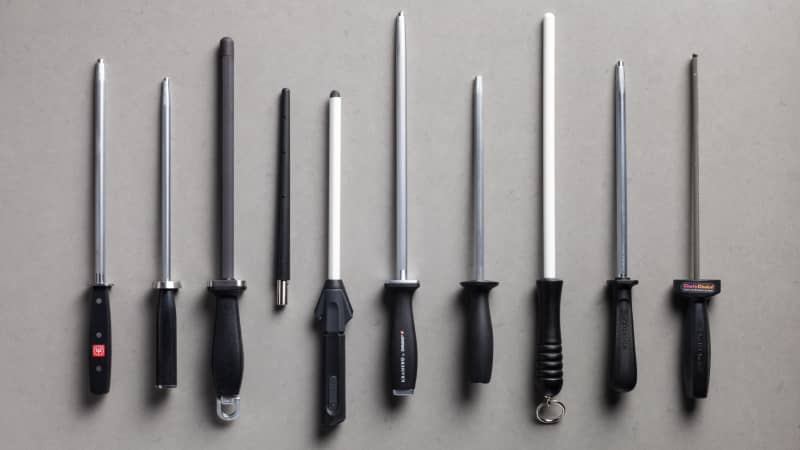 Sharpener rod outlet